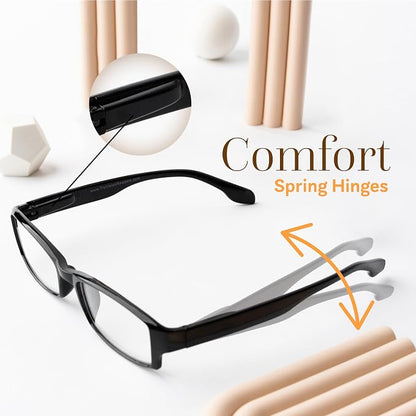 TruVision Readers Reading Glasses, Comfort Spring Hinges - Image 4