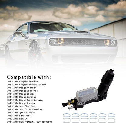 926-959 Aluminum Engine Oil Filter Housing Oil Cooler Kit - Image 4