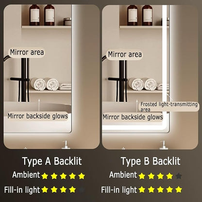 Backlit LED Illuminated Bathroom Mirror - Image 4