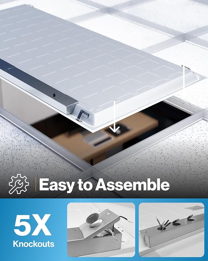 Sunco 30 Pack 2x4 LED Flat Panel Light Drop Ceiling Office Shop Commercial Warehouse Fixture, 6500 Lumens, Selectable Features, 30W/40W/50W, 4000K/5000K/6000K, Dimmable (0-10V), Dustproof ETL.