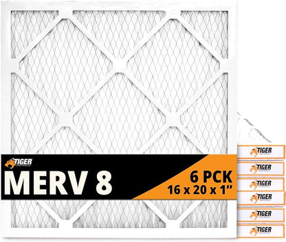 Tiger Tough 16x20x1 Air Filter MERV 8 MPR 600-800, High-Performance Pleated by TIGERTOUGHPRODUCTS
