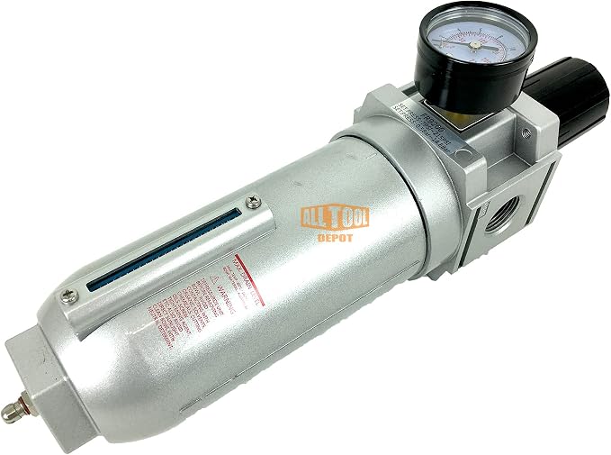 1" NPT SUPER DUTY Compressed Air In Line Filter Regulator Combo Piggyback - Image 3
