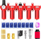 TAILONZ PNEUMATIC 0-150PSI 1/4 Inch NPT Red Industrial Grade 5 Stage Air Drying by TAILONZPNEUMATIC