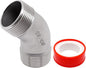 45 Degree Elbow 1PCS, 1-1/4" NPT Male X 1-1/4" NPT Male 304 Stainless Steel by SSYDIEN