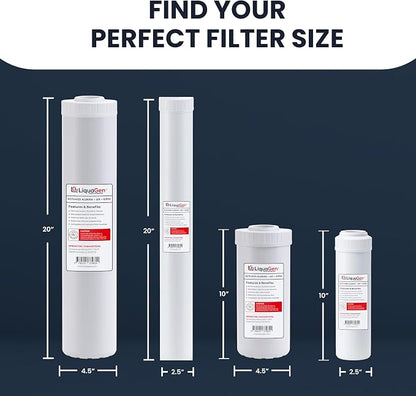 LiquaGen Activated Alumina + Carbon + KDF-55 Replacement Water Filter Cartridge - Image 7