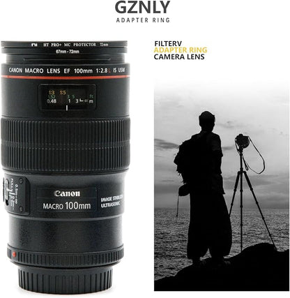 82mm to 77mm Step-up Adapter Rings Filter Adapter Black Metal Step Down Filter - Image 7