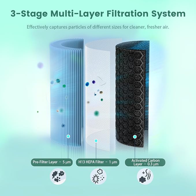 2-in-1 HEPA Activated Carbon Filter Replacement - Image 3