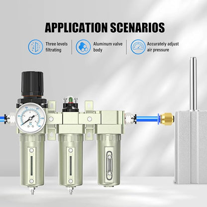 Heavy Duty Industrial Grade 1/2" NPT 3 Stage Air Drying System, Coalescing - Image 7