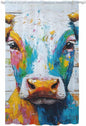 Sheer Curtains 108 Inches Long, Funny Colorful Cow Semi Sheer Curtains Light by Unknown