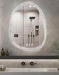 LUVODI Lighted LED Bathroom Mirror: 36”x28”Irregular Stone Pattern Frosted Wall by LUVODI
