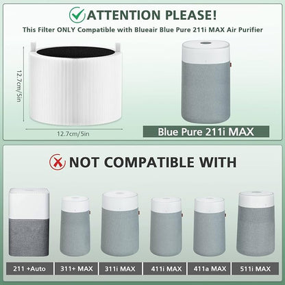 2 Pack 211i Max Replacement Filter Compatible - Image 2