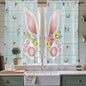 Easter Window Curtains 63 Inch Long 2 Panel Set, Rod Pocket Bedroom Curtains & by Unknown