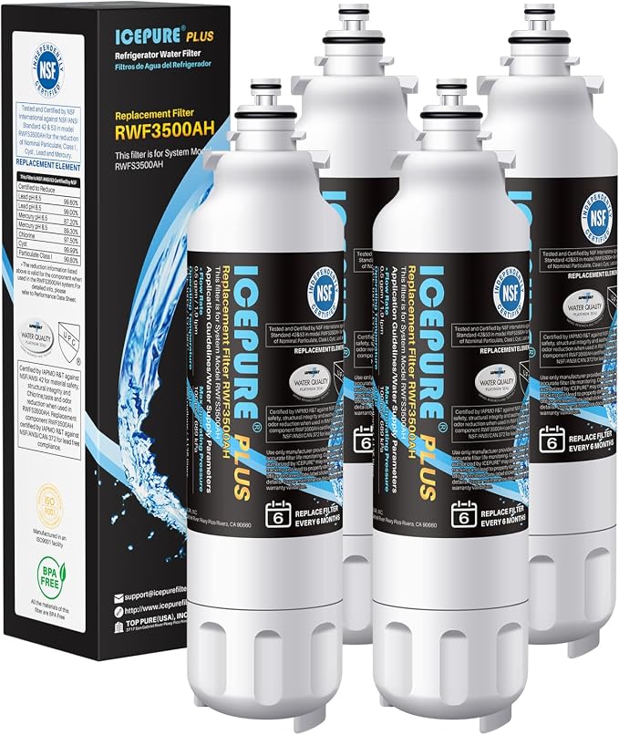 ICEPURE PLUS 46-9490 NSF/ANSI 53 NSF/ANSI 42 Certified Compatible by ICEPURE
