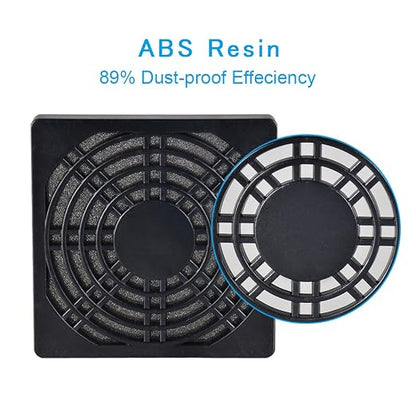 ELUTENG 80mm Fan Filter 2 Pack Ventilation Grill Cover IP40 Dustproof Cool - Image 4