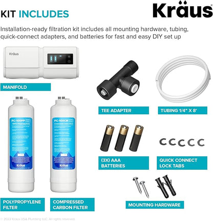 KRAUS Purita 2-Stage Carbon Block Under-Sink Water Filtration System - Image 9