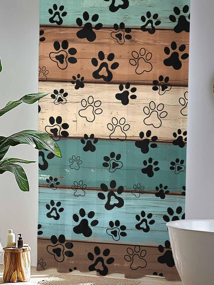 Sheer Curtains 96 Inches Long, Vintage Farmhouse Country Wooden Grain Privacy - Image 4