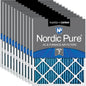Nordic Pure 16x20x1 Pleated Air Filters MERV 7 Plus Carbon 12 Pack by NordicPure