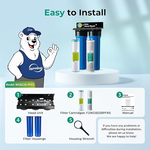 iSpring PFAS & Heavy Metal Whole House Water Filter System, Also Reduces - Image 6