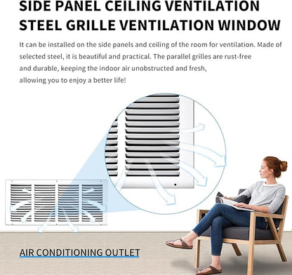 20x8 Return Air Grille, Air Return Vent Cover, Flat Vent Cover, Rejillas De - Image 7