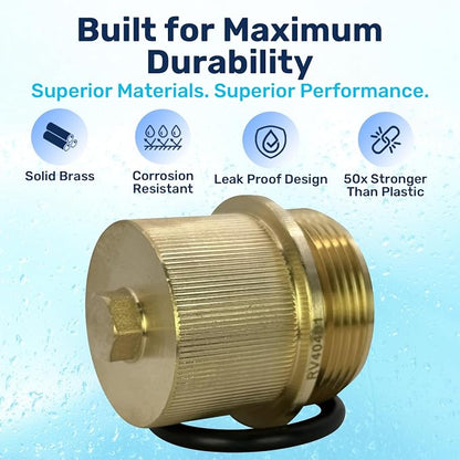 RV40401 X50 Durable Pro Grade Brass Drain Plug Cap Assembly | Compatible - Image 4