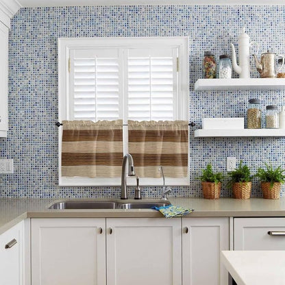 Retro Country Brown Wooden Board Window Valance Curtains, Farmhouse Gradient - Image 9