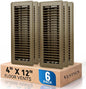 4" x 12" Floor Register Vent Covers 6-Pack, Walkable Powder-Coated Metal Vent by VENTYUN
