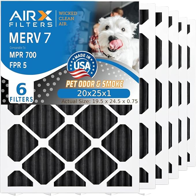 AIRX FILTERS WICKED CLEAN AIR. 20x25x1 Air Filter Odor Eliminator Carbon Filter by AIRXFILTERSWICKEDCLEANAIR