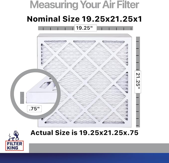 Filter King 19.25x21.25x1 Air Filter | 4-PACK | Carbon MERV 8 HVAC Pleated A/C - Image 2