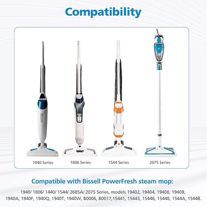 6 Pack 1940 for Bissell Steam Mop Pads for Bissell PowerFresh Steam Mop 1806 - Image 2