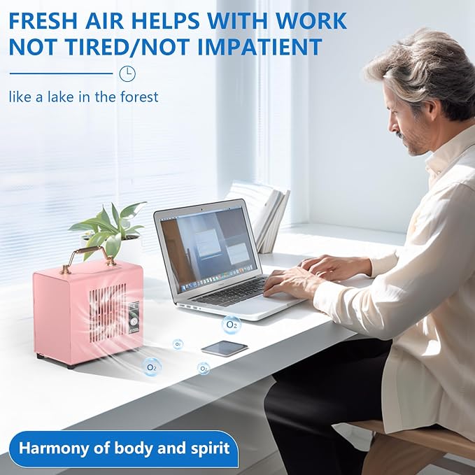Portable Ionic Air Purifier, Hassle-Free Design, Type-C Rechargeable, 6-Hour - Image 2