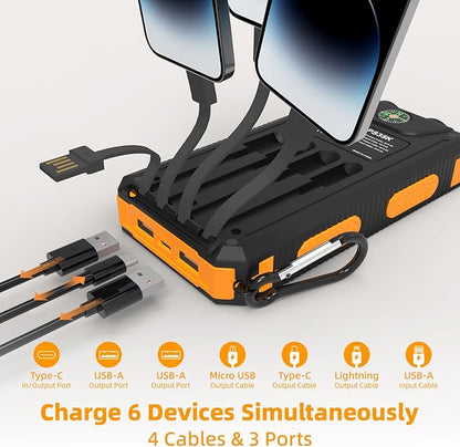 YELOMIN Solar Charger, 20000mAh Portable Type-C Solar Power Bank - Image 2