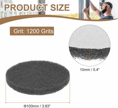 HARFINGTON 24pcs Scrubber Scouring Pads 1200 Grits 4 Inch Drill Power Brush - Image 2