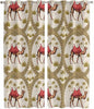 2 Panel Kitchen Cafe Curtains, Camels Palm Trees Sunlight Filtering Nature Air by Hokiten
