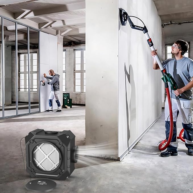 M-T Air Scrubber with 3 Stage Filtration, Stackable Negative Air Machine - Image 4