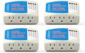 BSEED Surge Protector for Home Appliance 3 Outlet Surge Protector for Refrigerator Voltage Protector for TV, PC, PS5, Air-Conditioning and Other Valuable Household Electronic 125V, 1875W, 4 Pack