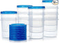 Food Storage Containers with Twist Top Lids, Ultra Thick Airtight Plastic by Atecare