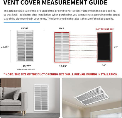14x24 Return Air Grille, Air Return Vent Cover, Flat Vent Cover, Rejillas De - Image 4