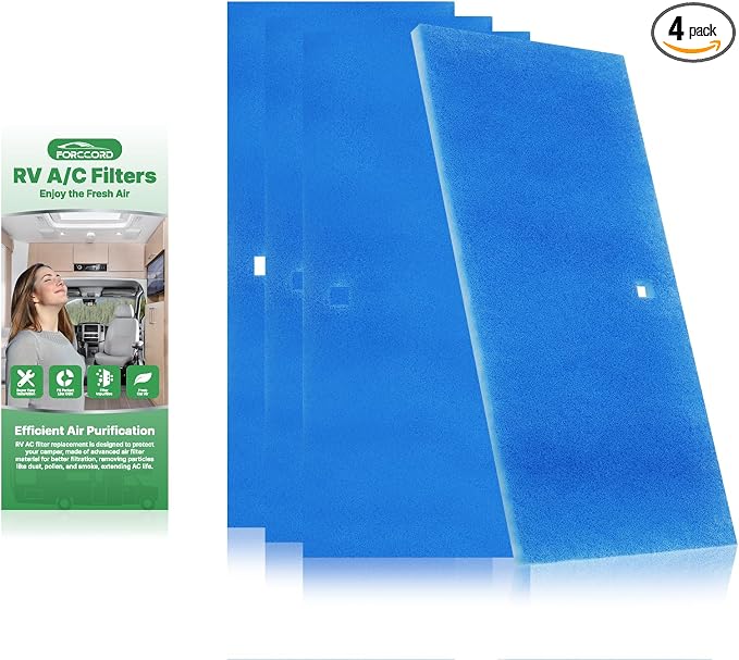 4-PACK RV Air Conditioner Filter Replacement Filters by Forccord