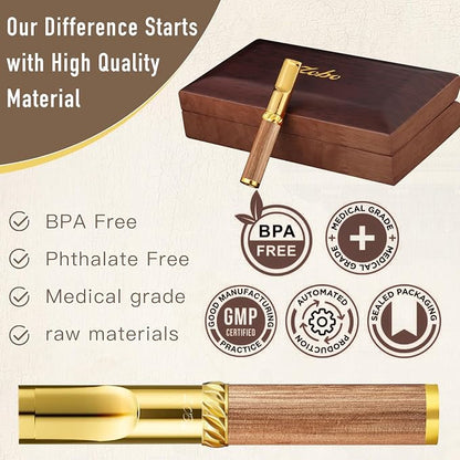 Reusable Washable Cigarette Filter Handcrafted Wood Metal Smoking Cigarette - Image 3