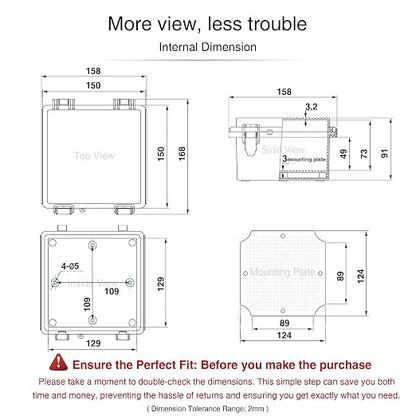 QILIPSU Waterproof Junction Box IP67 Outdoor Plastic Electrical Project - Image 6