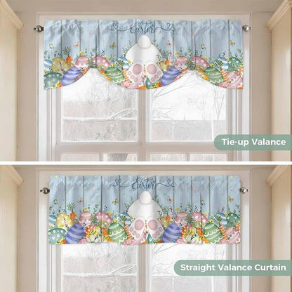 Spring Easter Tie Up Valance Curtains - Image 5