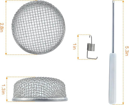 2 Pack RV Flying Insect Screen Furnace Vent Cover Bug Screens, 2.8 x 1.3 Inch - Image 2
