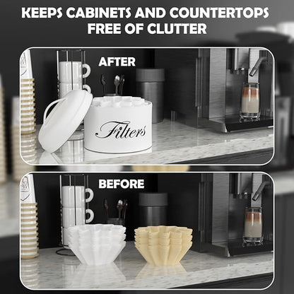 Coffee Filter Holder, Round CoffeeFilter Container - Image 9