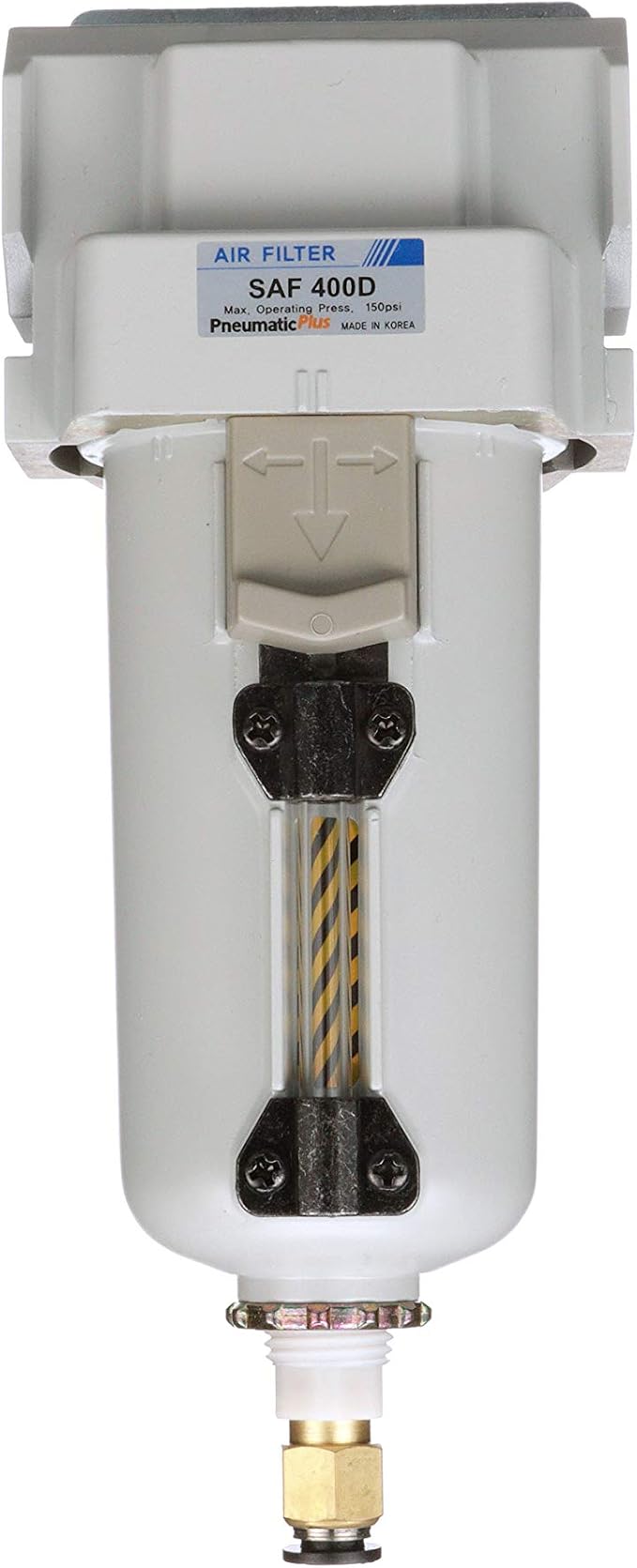 PneumaticPlus SAF400-N04BD-MEP Compressed Air Filter 1/2" NPT, 10 Micron Element - Image 2