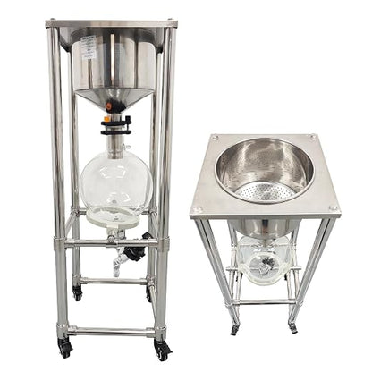 10L Vacuum Buchner Funnel Filtering Kit Glass Vacuum Suction Filter by EQCOTWEA