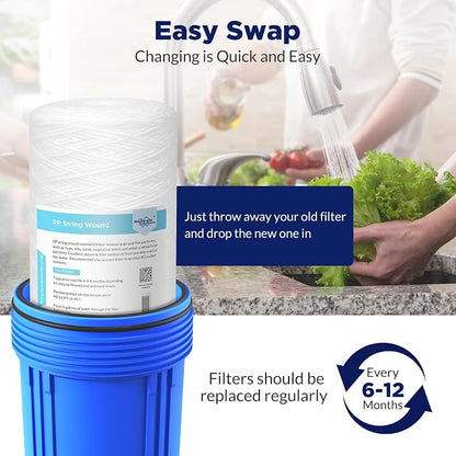 Membrane Solutions 1 Micron 10"x4.5" String Wound Whole House Water Filter - Image 5