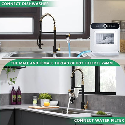 Fapully Black&Gold Kitchen Faucet - Image 6