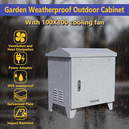 Pond Aerator Weatherproof Outdoor Cabinet, Air Pump 20”W×14.6”D×18”H - Image 6