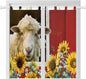 Sheep Flowers Bedroom Curtains 72 Inch Length, Window Curtains Tab Top by Unknown
