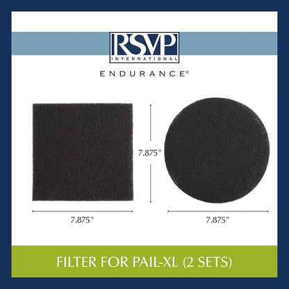 RSVP International Charcoal Compost Bin Filter 2-Piece Set Helps Keep Kitchen - Image 7